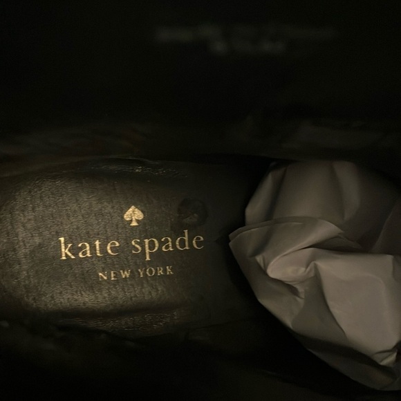 Kate Spade: Black Pebbled Leather Mannie Bow boots- 8.5 - Picture 2 of 16